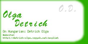 olga detrich business card